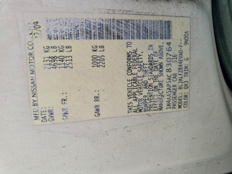 Aukcja sprzedaży 2010 Nissan Maxima, vin: 1N4AA5AP5AC830764, numer aukcji: 57925036