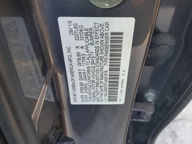 55961496 :رقم المزاد ، 19UUB3F37LA001919 vin ، 2020 Acura Tlx مزاد بيع