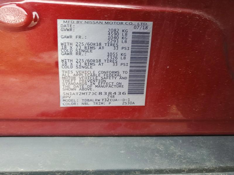 Aukcja sprzedaży 2018 Nissan Rogue, vin: 5N1AT2MT7JC838436, numer aukcji: 57577806