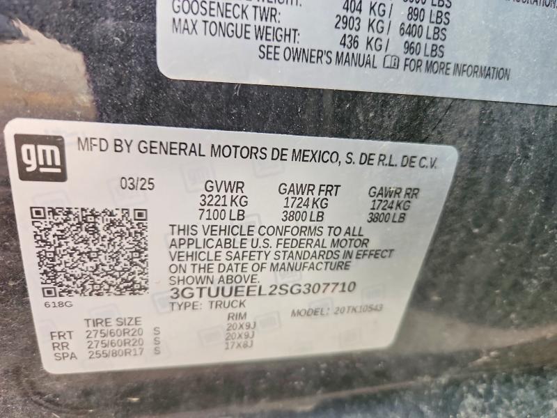 Продажа на аукционе авто 2025 Gmc Sierra, vin: 3GTUUEEL2SG307710, номер лота: 58110016