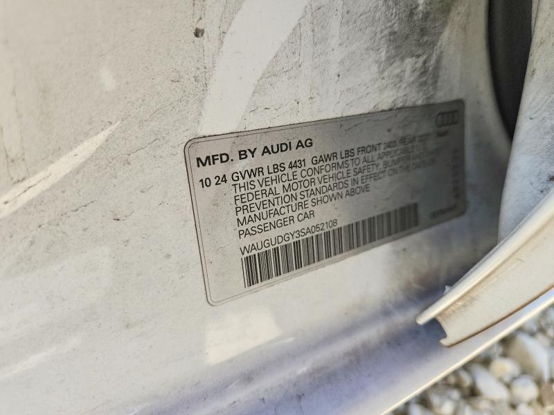 Продаж на аукціоні авто 2025 Audi A3, vin: WAUGUDGY3SA052108, номер лоту: 56545706
