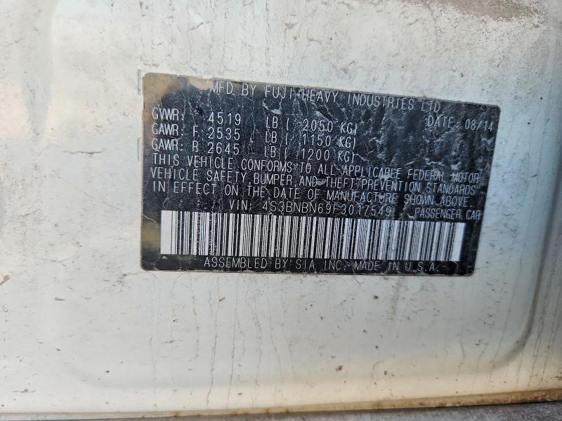 2015 Subaru Legacy მანქანა იყიდება აუქციონზე, vin: 4S3BNBN69F3017549, აუქციონის ნომერი: 55593686