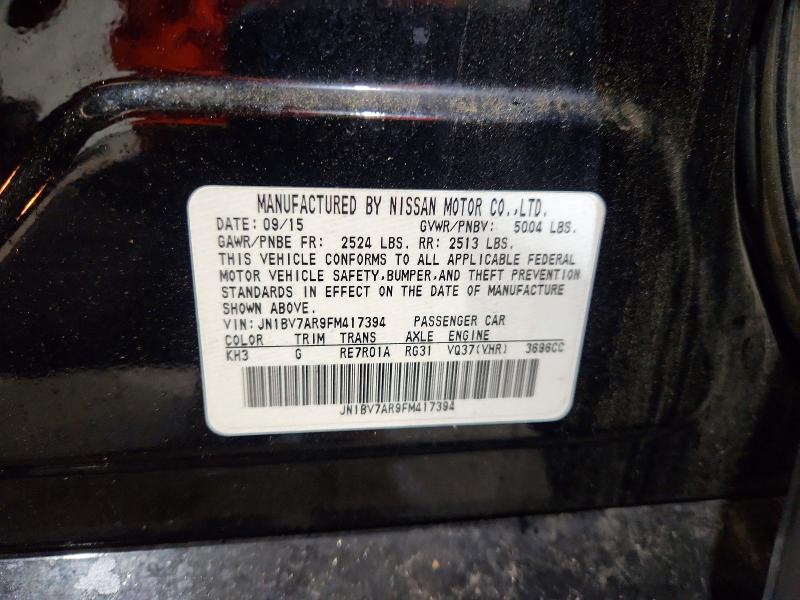 Продаж на аукціоні авто 2015 Infiniti Q50, vin: JN1BV7AR9FM417394, номер лоту: 58026366