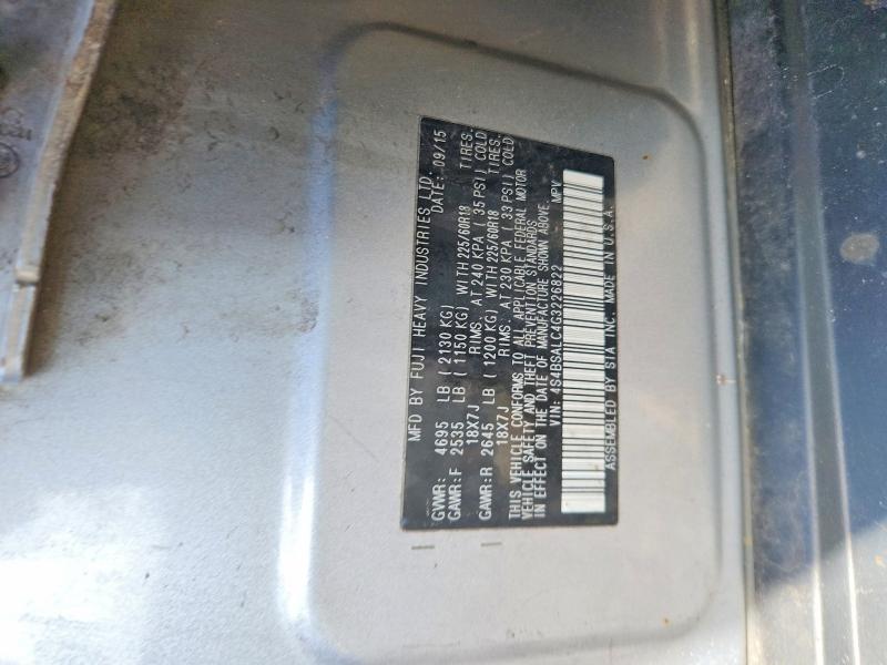 Продажа на аукционе авто 2016 Subaru Outback, vin: 4S4BSALC4G3226822, номер лота: 56707556