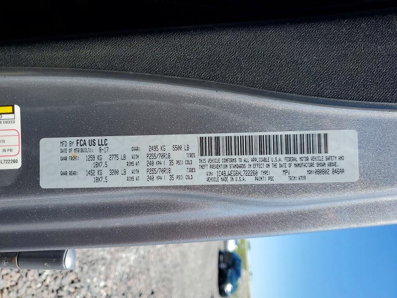 2017 Jeep Wrangler Unlimited მანქანა იყიდება აუქციონზე, vin: 1C4BJWEG6HL722260, აუქციონის ნომერი: 56850376