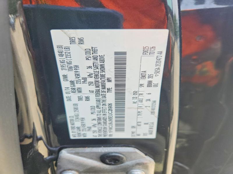 2014 Ford Escape მანქანა იყიდება აუქციონზე, vin: 1FMCU9J95EUC26906, აუქციონის ნომერი: 58965106