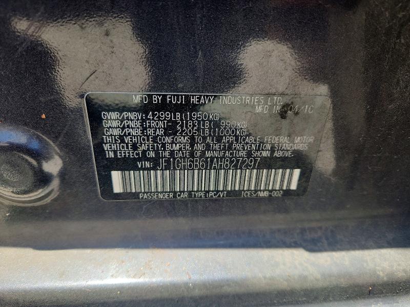 Aukcja sprzedaży 2010 Subaru Impreza, vin: JF1GH6B61AH827297, numer aukcji: 57682466