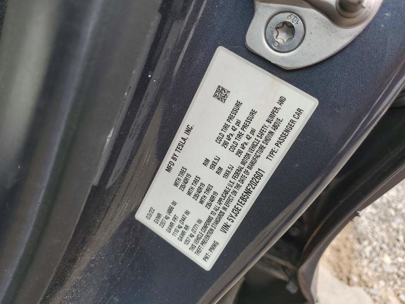 Продаж на аукціоні авто 2022 Tesla Model 3, vin: 5YJ3E1EB5NF202601, номер лоту: 56522116