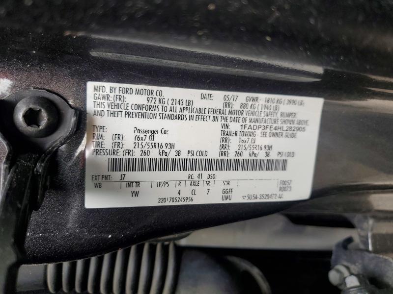 Aukcja sprzedaży 2017 Ford Focus, vin: 1FADP3FE4HL282905, numer aukcji: 55018966