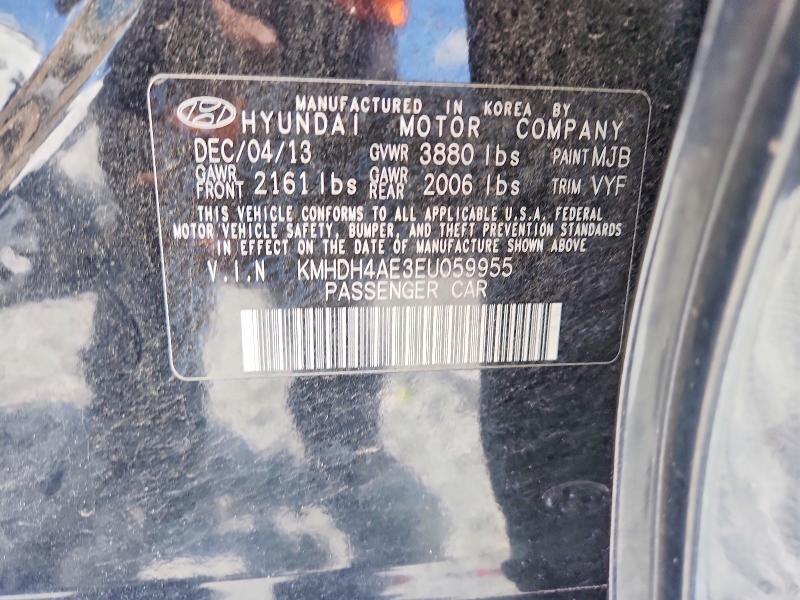 Продаж на аукціоні авто 2014 Hyundai Elantra, vin: KMHDH4AE3EU059955, номер лоту: 95589755