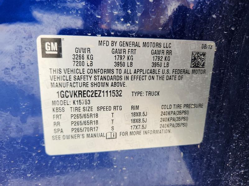 Продажа на аукционе авто 2014 Chevrolet Silverado, vin: 1GCVKREC2EZ111532, номер лота: 54120826