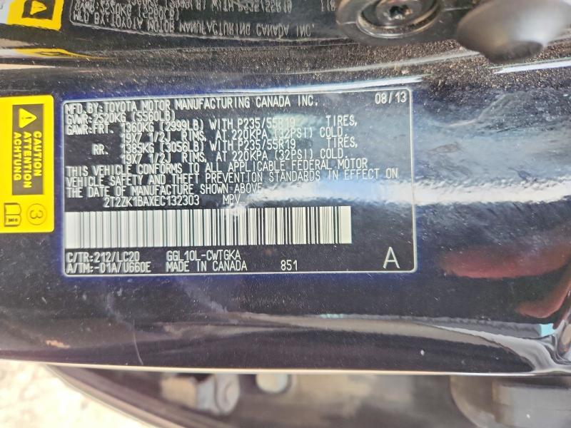 Aukcja sprzedaży 2014 Lexus Rx, vin: 2T2ZK1BAXEC132303, numer aukcji: 55415336