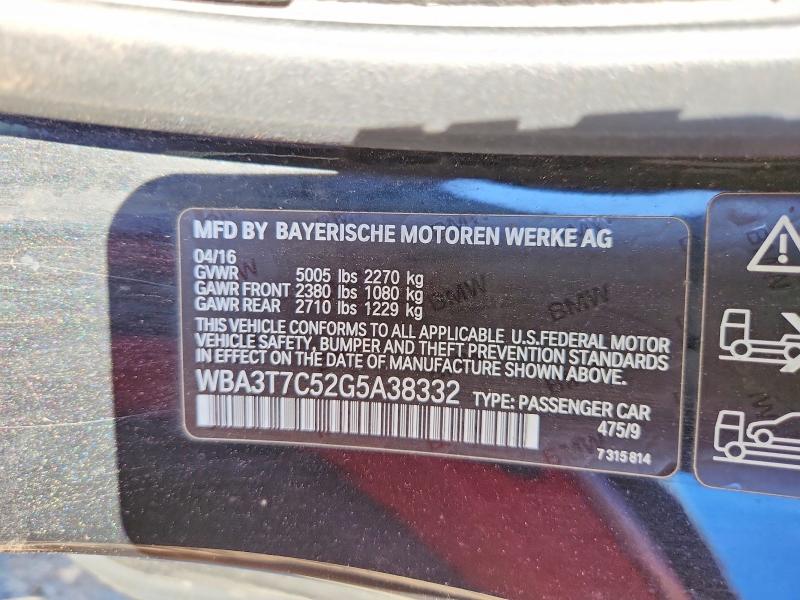 2016 Bmw 435 მანქანა იყიდება აუქციონზე, vin: WBA3T7C52G5A38332, აუქციონის ნომერი: 56527496