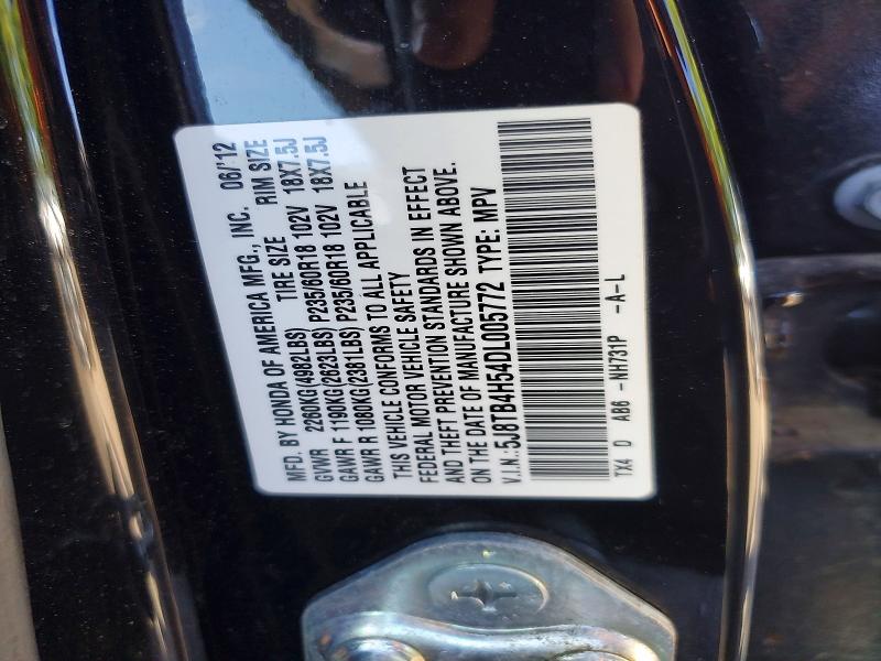 55333496 :رقم المزاد ، 5J8TB4H54DL005772 vin ، 2013 Acura Rdx مزاد بيع
