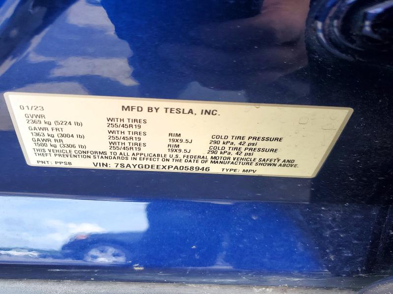 Продаж на аукціоні авто 2023 Tesla Model Y, vin: 7SAYGDEEXPA058946, номер лоту: 56352936