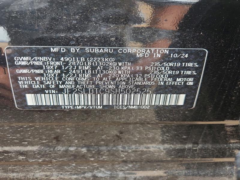 Продажа на аукционе авто 2025 Subaru Forester, vin: JF2SLDTC9SH502525, номер лота: 55777446