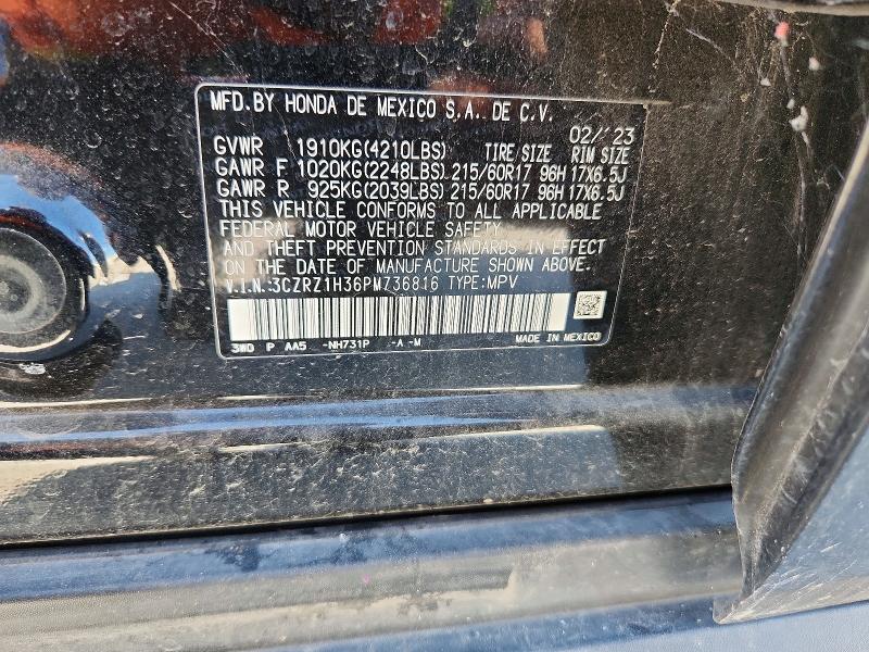 Aukcja sprzedaży 2023 Honda Hr-v, vin: 3CZRZ1H36PM736816, numer aukcji: 57706126