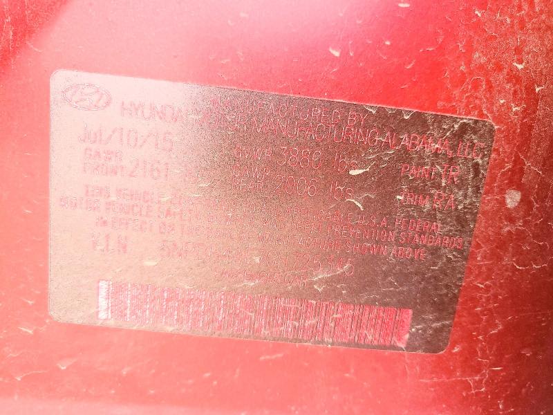 58634866 :رقم المزاد ، 5NPDH4AE7GH725345 vin ، 2016 Hyundai Elantra مزاد بيع