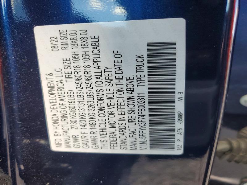 Продаж на аукціоні авто 2023 Honda Ridgeline, vin: 5FPYK3F74PB002811, номер лоту: 57369706