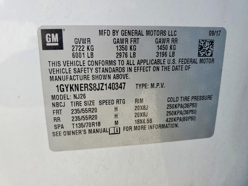 56191476 :رقم المزاد ، 1GYKNERS8JZ140347 vin ، 2018 Cadillac Xt5 مزاد بيع