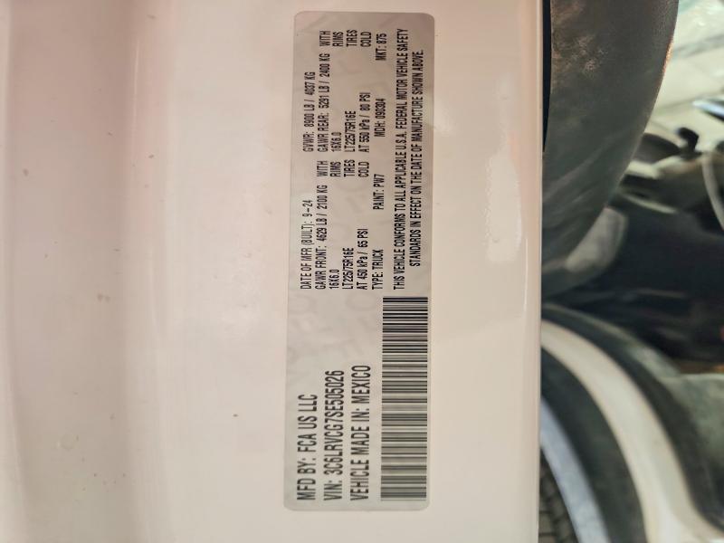 58311936 :رقم المزاد ، 3C6LRVCG7SE505026 vin ، 2025 Ram Promaster 2500 مزاد بيع