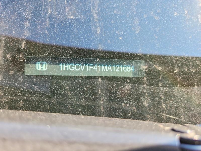 57120176 :رقم المزاد ، 1HGCV1F41MA121684 vin ، 2021 Honda Accord مزاد بيع