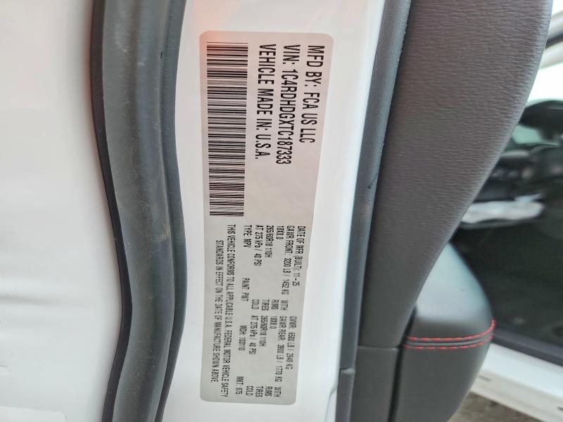 Aukcja sprzedaży 2026 Dodge Durango, vin: 1C4RDHDGXTC187333, numer aukcji: 55540106