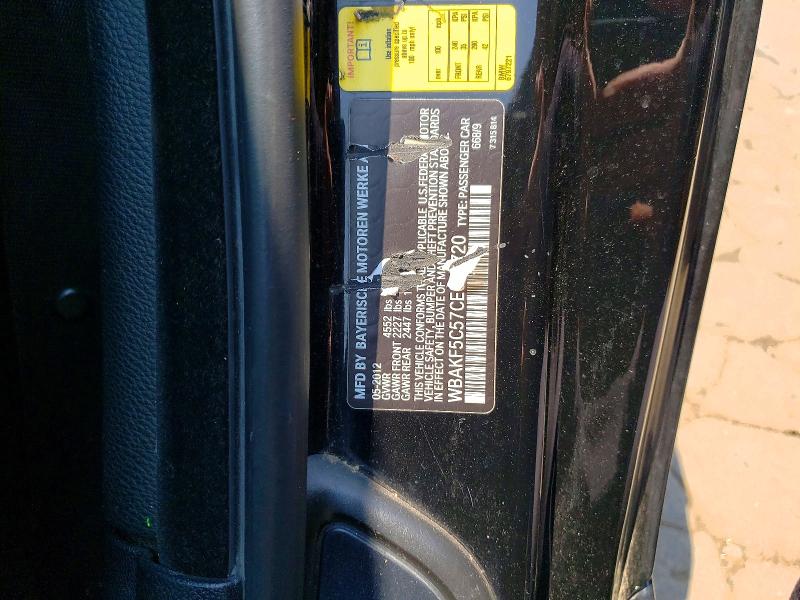 Aukcja sprzedaży 2012 Bmw 328, vin: WBAKF5C57CE657720, numer aukcji: 58405306