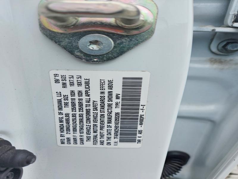 57692506 :رقم المزاد ، 7FARW2H81KE055206 vin ، 2019 Honda Cr-v مزاد بيع