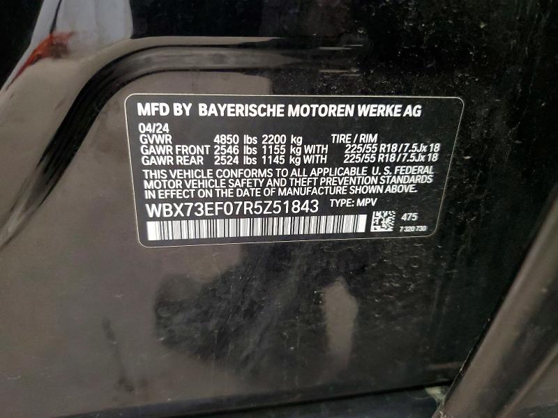 Aukcja sprzedaży 2024 Bmw X1, vin: WBX73EF07R5Z51843, numer aukcji: 57411656