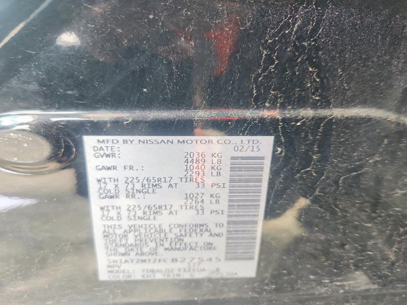 Aukcja sprzedaży 2015 Nissan Rogue, vin: 5N1AT2MT2FC827545, numer aukcji: 57208876