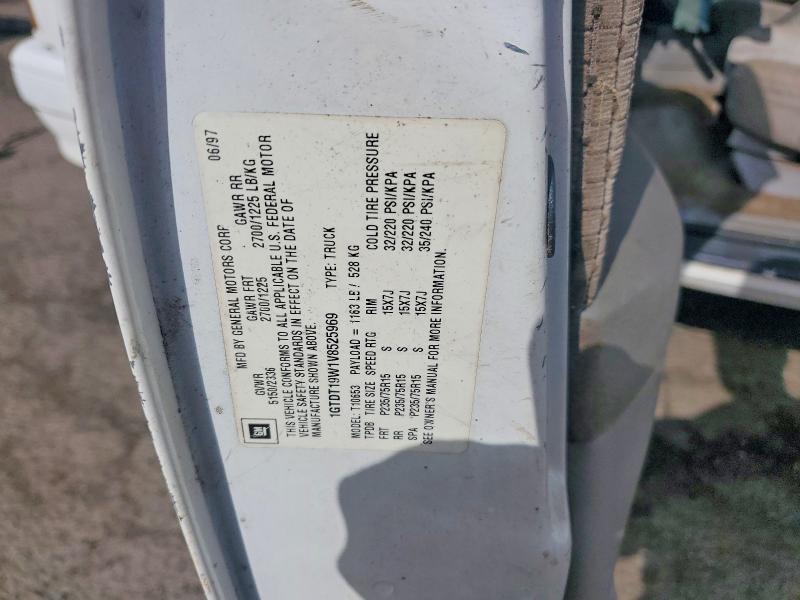 Aukcja sprzedaży 1997 Gmc Sonoma, vin: 1GTDT19W1V8525969, numer aukcji: 56730866