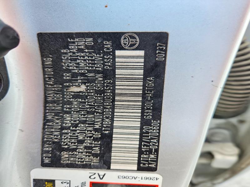 2011 Toyota Avalon მანქანა იყიდება აუქციონზე, vin: 4T1BK3DB4BU384579, აუქციონის ნომერი: 57234826