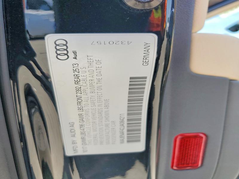 55956206 :رقم المزاد ، WAUENAF42JA084211 vin ، 2018 Audi A4 مزاد بيع