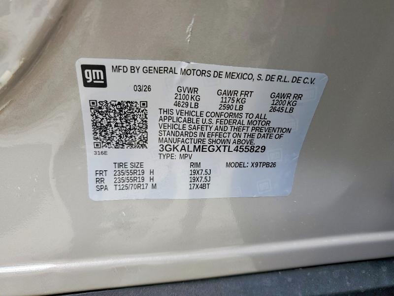 Продаж на аукціоні авто 2026 Gmc Terrain, vin: 3GKALMEGXTL455829, номер лоту: 55649476