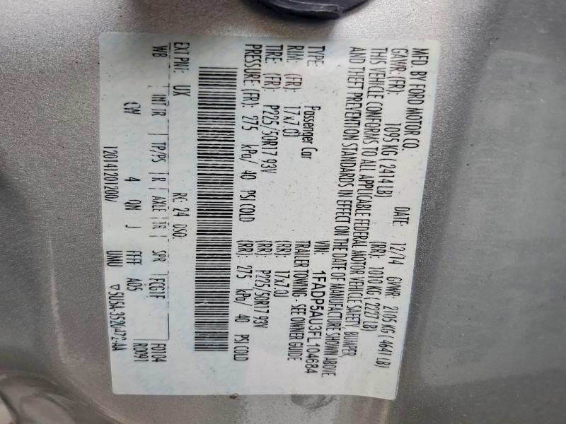 55170806 :رقم المزاد ، 1FADP5AU3FL104684 vin ، 2015 Ford C-max Hybrid Se مزاد بيع