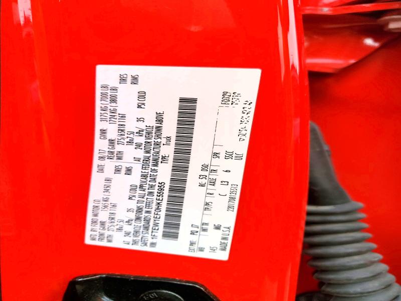 Продажа на аукционе авто 2017 Ford F150, vin: 1FTEW1EF0HKE55955, номер лота: 58045396