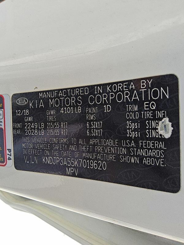 Продажа на аукционе авто 2019 Kia Soul, vin: KNDJP3A55K7019620, номер лота: 57770796