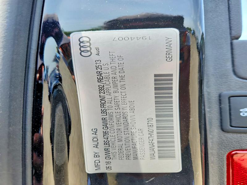 56785726 :رقم المزاد ، WAUANAF47HN018710 vin ، 2017 Audi A4 مزاد بيع