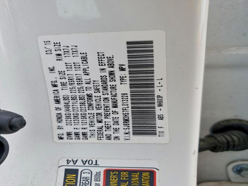 Aukcja sprzedaży 2015 Honda Cr-v, vin: 5J6RM3H57FL013228, numer aukcji: 57265146