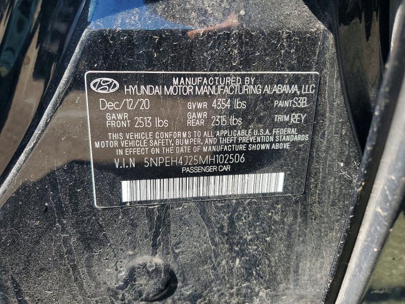 55633956 :رقم المزاد ، 5NPEH4J25MH102506 vin ، 2021 Hyundai Sonata مزاد بيع