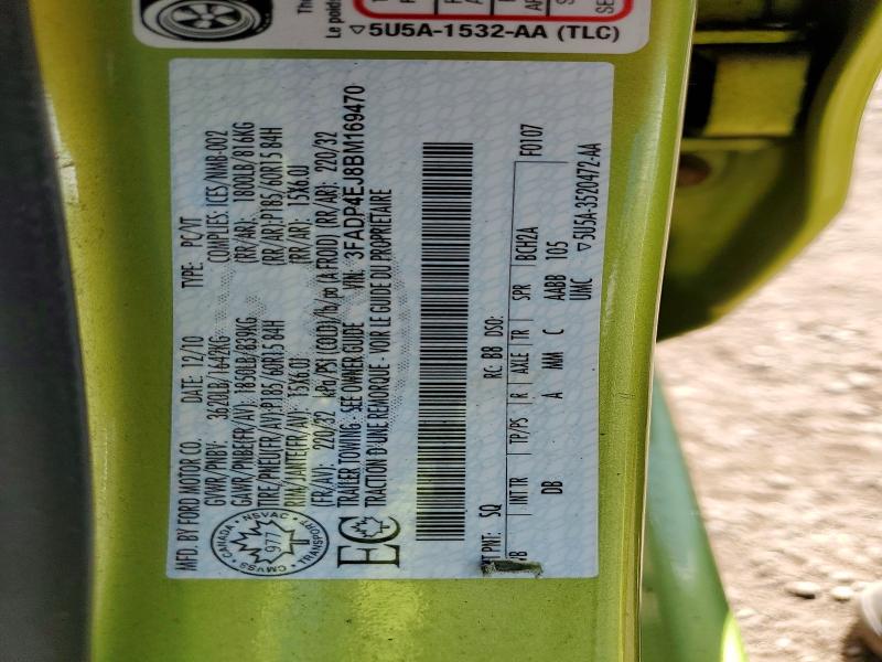 Продаж на аукціоні авто 2011 Ford Fiesta, vin: 3FADP4EJ8BM169470, номер лоту: 57918036