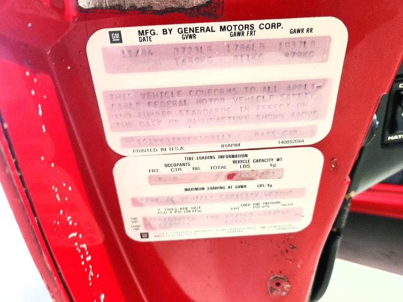 Aukcja sprzedaży 1985 Chevrolet Corvette, vin: 1G1YY0789F5108113, numer aukcji: 56819046