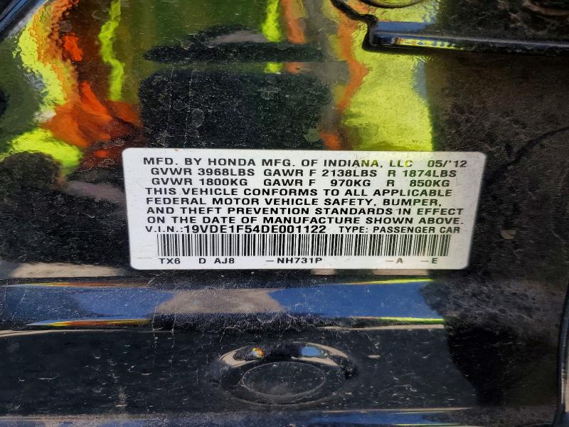 57412466 :رقم المزاد ، 19VDE1F54DE001122 vin ، 2013 Acura Ilx مزاد بيع