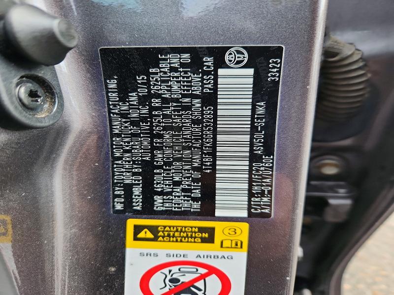 Aukcja sprzedaży 2016 Toyota Camry, vin: 4T4BF1FK6GR532895, numer aukcji: 58820396