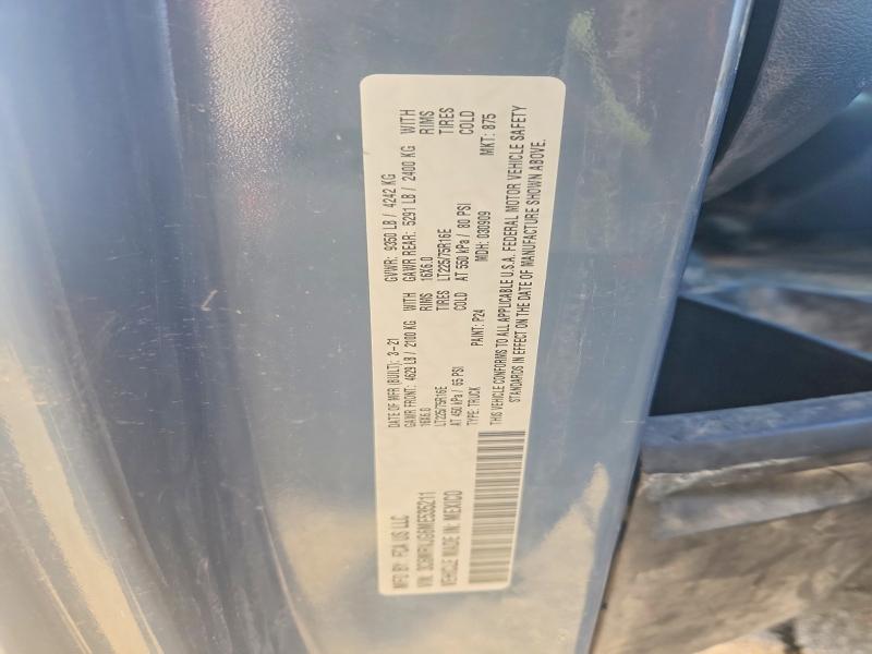 2021 Ram Promaster 3500 მანქანა იყიდება აუქციონზე, vin: 3C6MRVJG6ME535211, აუქციონის ნომერი: 56959736