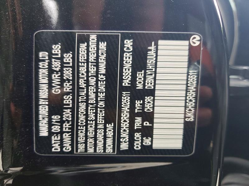 Aukcja sprzedaży 2017 Infiniti Qx30, vin: SJKCH5CR5HA025511, numer aukcji: 59187746