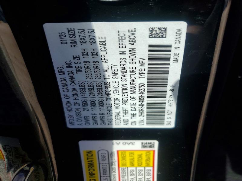 Aukcja sprzedaży 2025 Honda Cr-v, vin: 2HKRS4H48SH462750, numer aukcji: 57739016