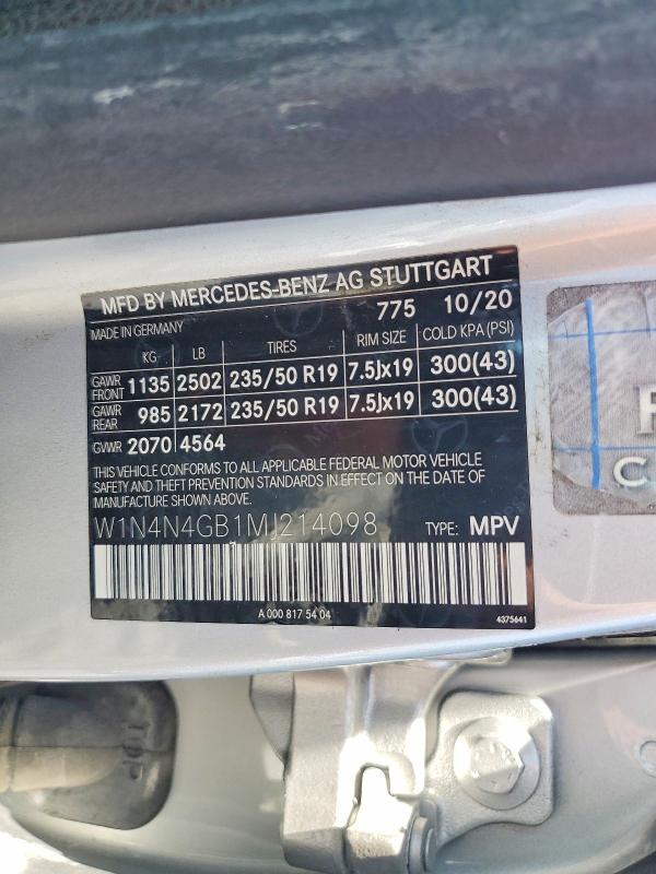 Aukcja sprzedaży 2021 Mercedes-benz Gla, vin: W1N4N4GB1MJ214098, numer aukcji: 59358616