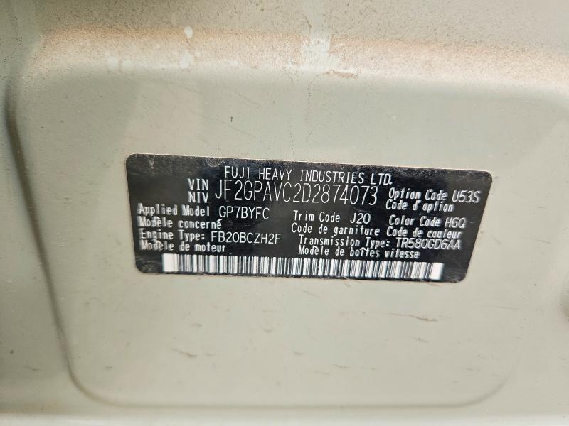 Aukcja sprzedaży 2013 Subaru Xv Crosstrek, vin: JF2GPAVC2D2874073, numer aukcji: 55944136